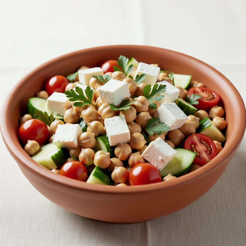 Salată mediteraneeană cu năut